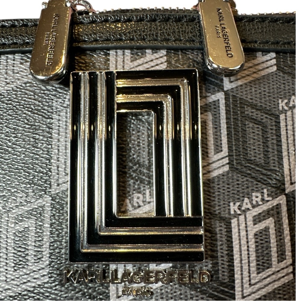 Karl Lagerfeld Like New Simone Monogram Satchel - Picture 5 of 17